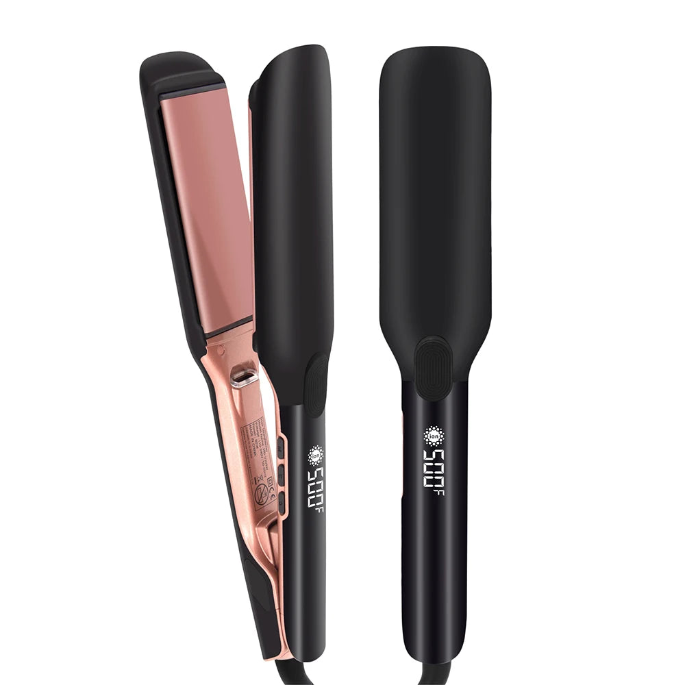 500F Hair Straightener High Temperature Flat Irons Wide Plate Plasma Ions