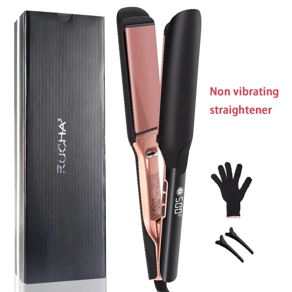 500F Hair Straightener High Temperature Flat Irons Wide Plate Plasma Ions