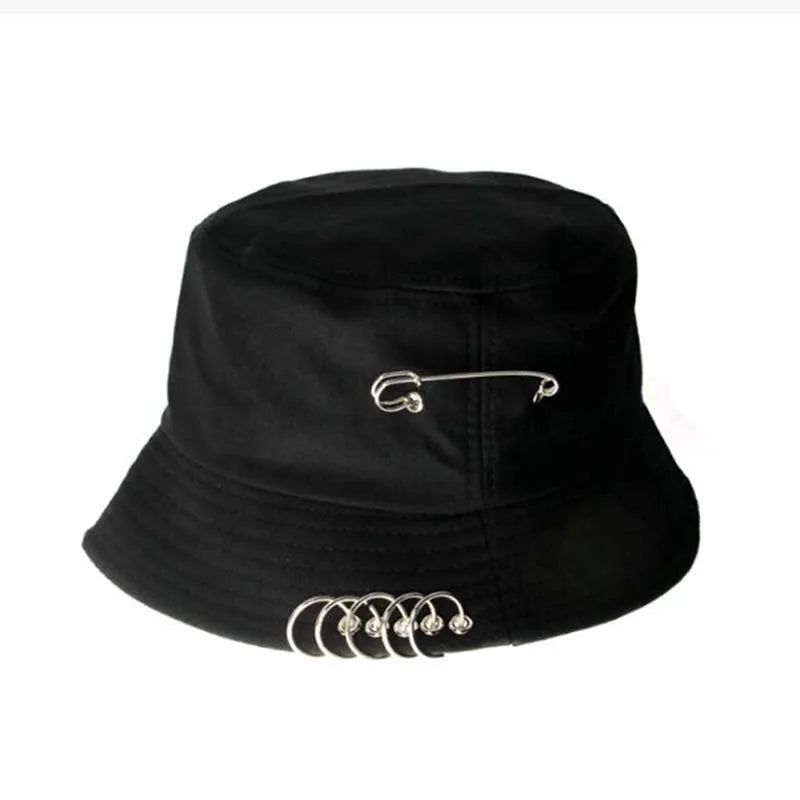 Unisex Bucket Hat w Pin Rings