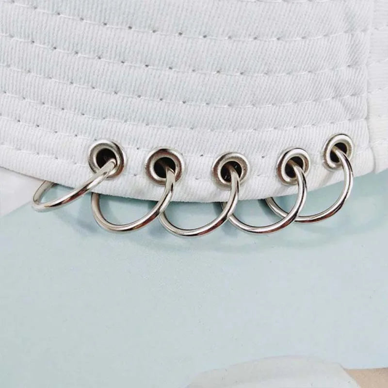Unisex Bucket Hat w Pin Rings
