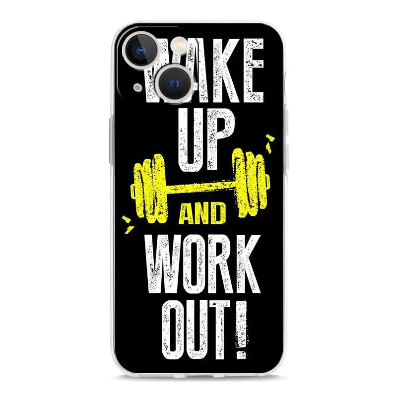 Gym Fitness Bodybuilding Phone Case For iPhone 11 Cases iPhone 15 12 13 14 16 Pro Max X XR XS 14 15 Plus 16Pro iPhone16 Cover