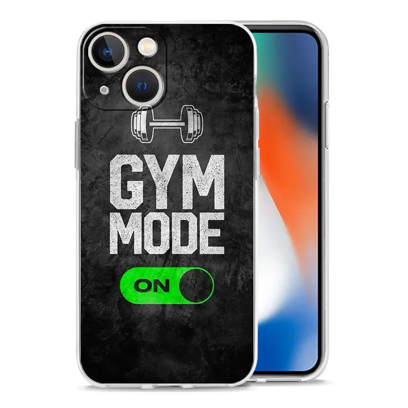 Gym Fitness Bodybuilding Phone Case For iPhone 11 Cases iPhone 15 12 13 14 16 Pro Max X XR XS 14 15 Plus 16Pro iPhone16 Cover