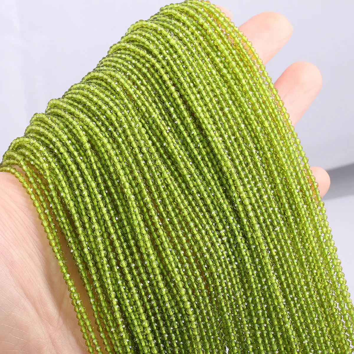 5 Strands 2mm 3mm Natural Stone Small Beads Hydro Round Faceted Crystal Spacer Glass Beads Bracelet DIY Jewelry Making Necklace