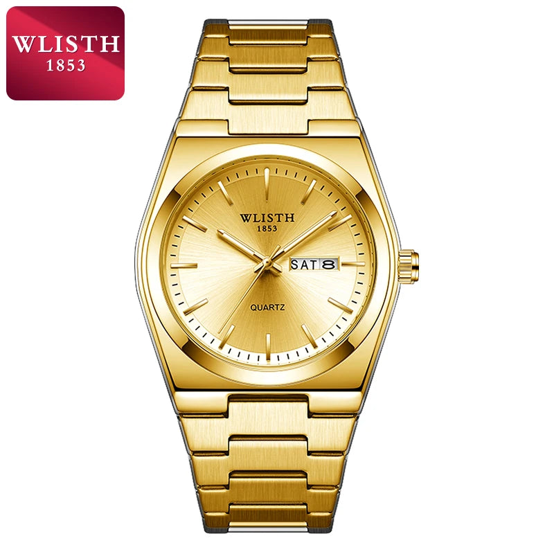 Man Watch Quartz Watch Luxury Waterproof Luminous Date Week Stainless Steel Men's Watch Male Relógios Masculino Reloj Hombre