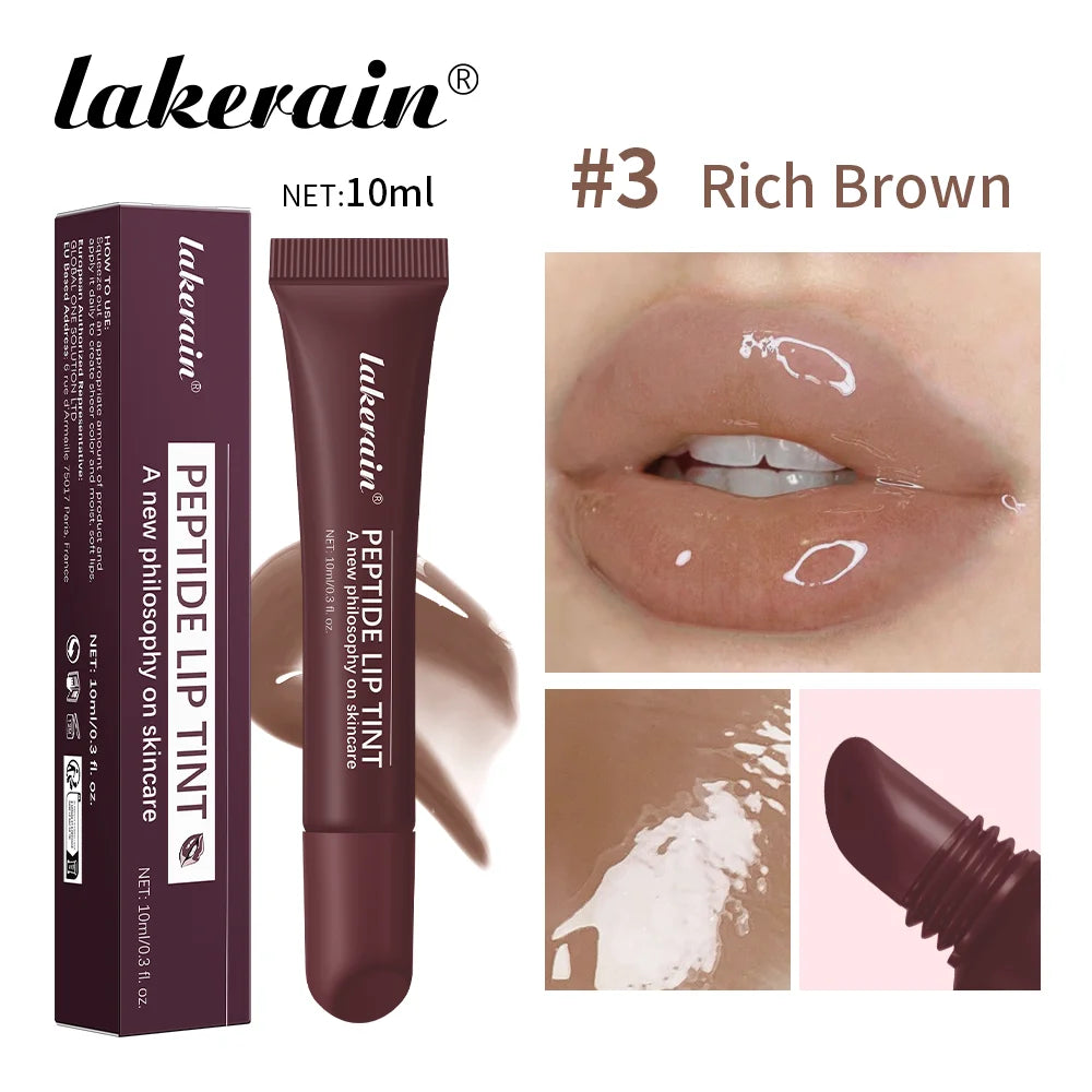 10ml Mirror Lip Glaze Moisturizes Jelly Lip Enrichment Oil Lasting Water Light Glass Lip Oil Remove Line Lip Protection Serum