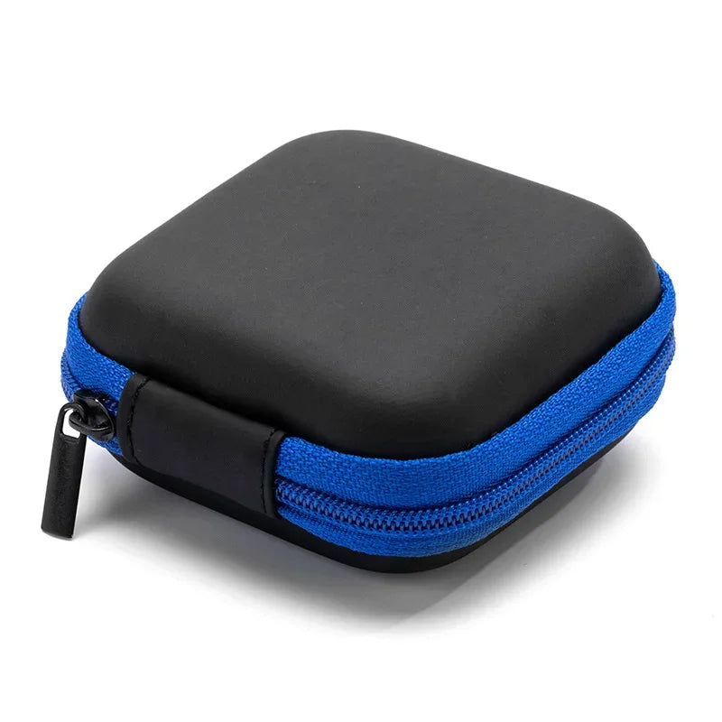 Portable Shockproof Headphone Case Earphone Bag Headset Storage Bag Hard Shell Earphone Accessories Memory Card USB Cable