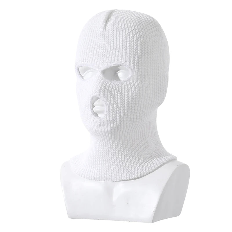 Ski Mask 3 Hole Knitted Hat Balaclava for Women Men Outdoor Cycling Beanies Halloween Party