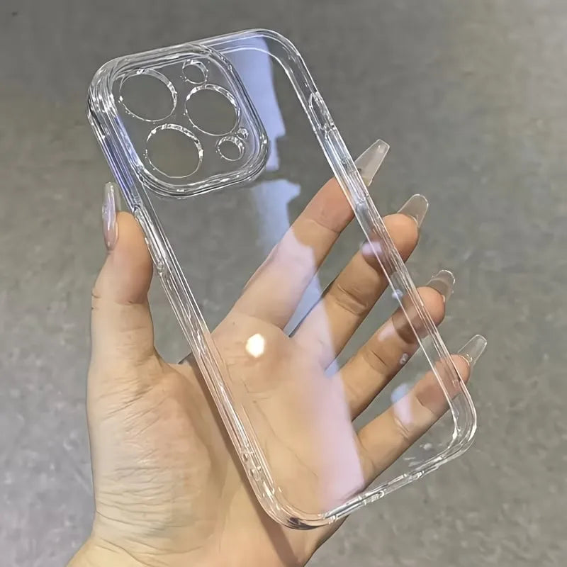 3PCS Ultra Thin Clear Phone Case For iPhone 11 12 13 14 15 16 17 Air 18 ProMax Plus 7 8 X Xr Xs 16E 17E Silicone Soft Back Cover