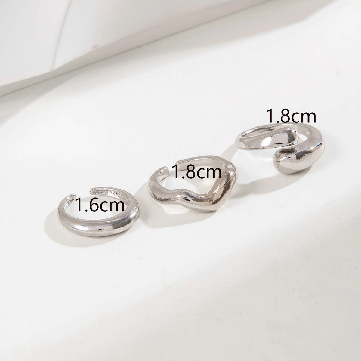Tocona Fashion Elegant Circle Geometry Opening Joint Rings Set for Women Men Trendy Alloy Heavy Metal Party Wedding Jewelry