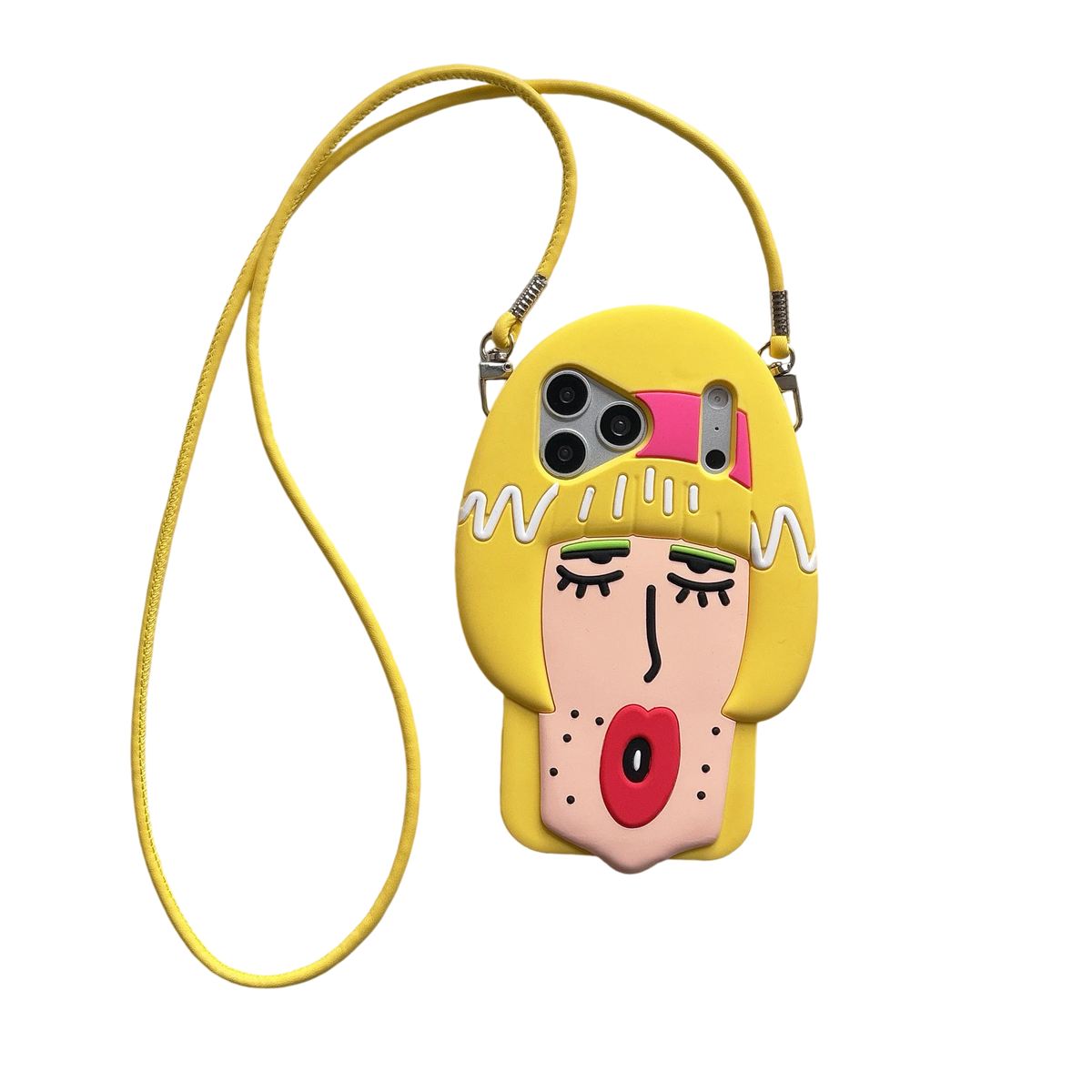 3D Cartoon Cute Plain Woman Phone Case for iPhone 17 Pro Max 16 15 14 13 Back Cover Gift