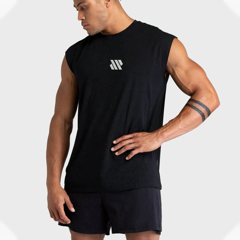 Men's Sleeveless Sports Shirt, Gym Fitness, Running, Quick Drying Vest, Breathable, Loose, Training, Summer Men's Wear