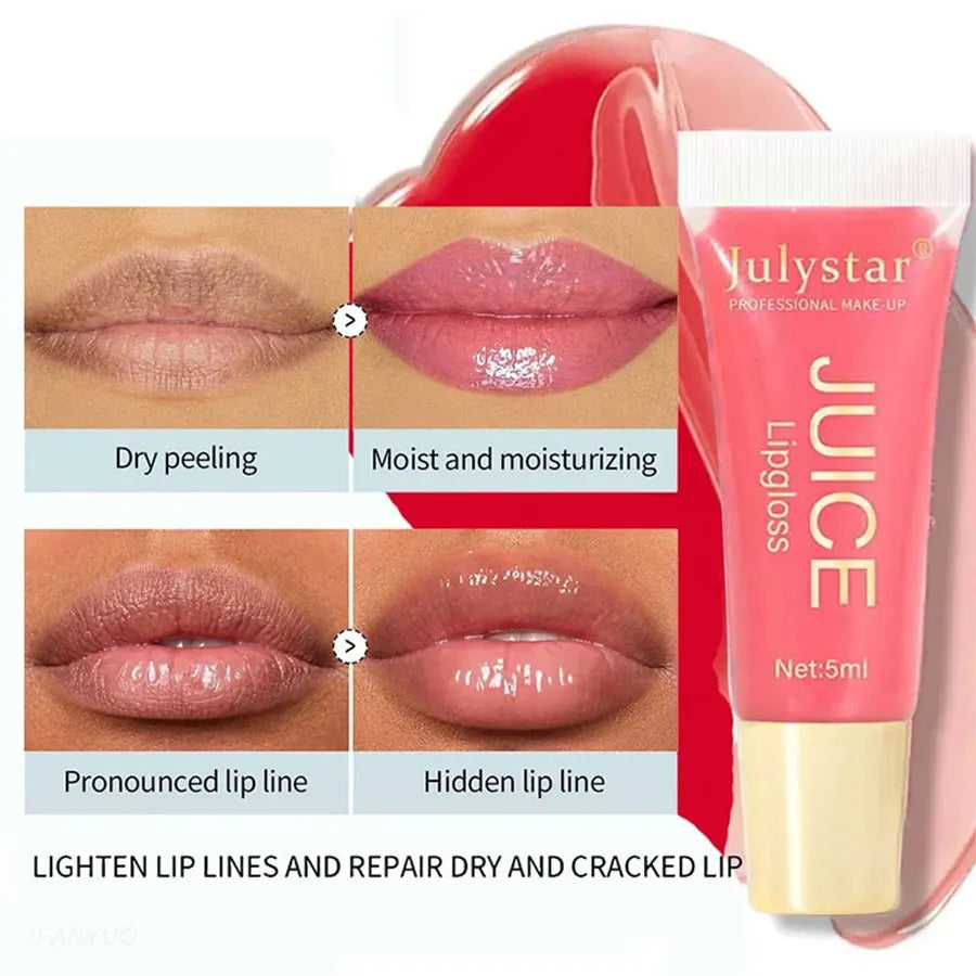 Watery Crystal Clear Jelly Lip Oil Lip Balm Moisturizing And Smoothing Lip Lines