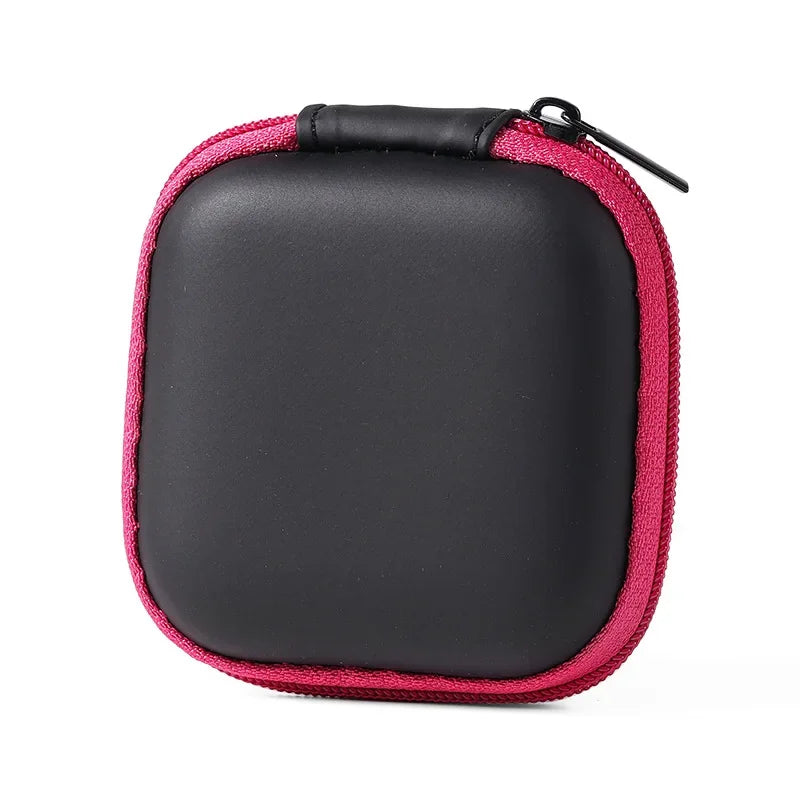 Portable Shockproof Headphone Case Earphone Bag Headset Storage Bag Hard Shell Earphone Accessories Memory Card USB Cable