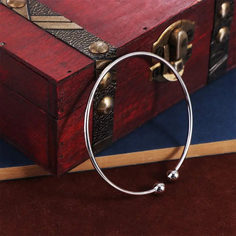 Silver Plated Bracelet Adjustable Bangles Fashion Jewelry Mens/Womens
