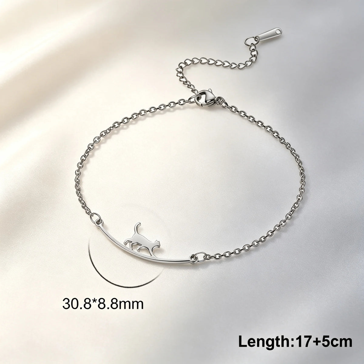Cute Dachshund Dog Stainless Steel Bracelet for Women's Valentine's Day Commemorative Day Jewelry and Gift Wholesale