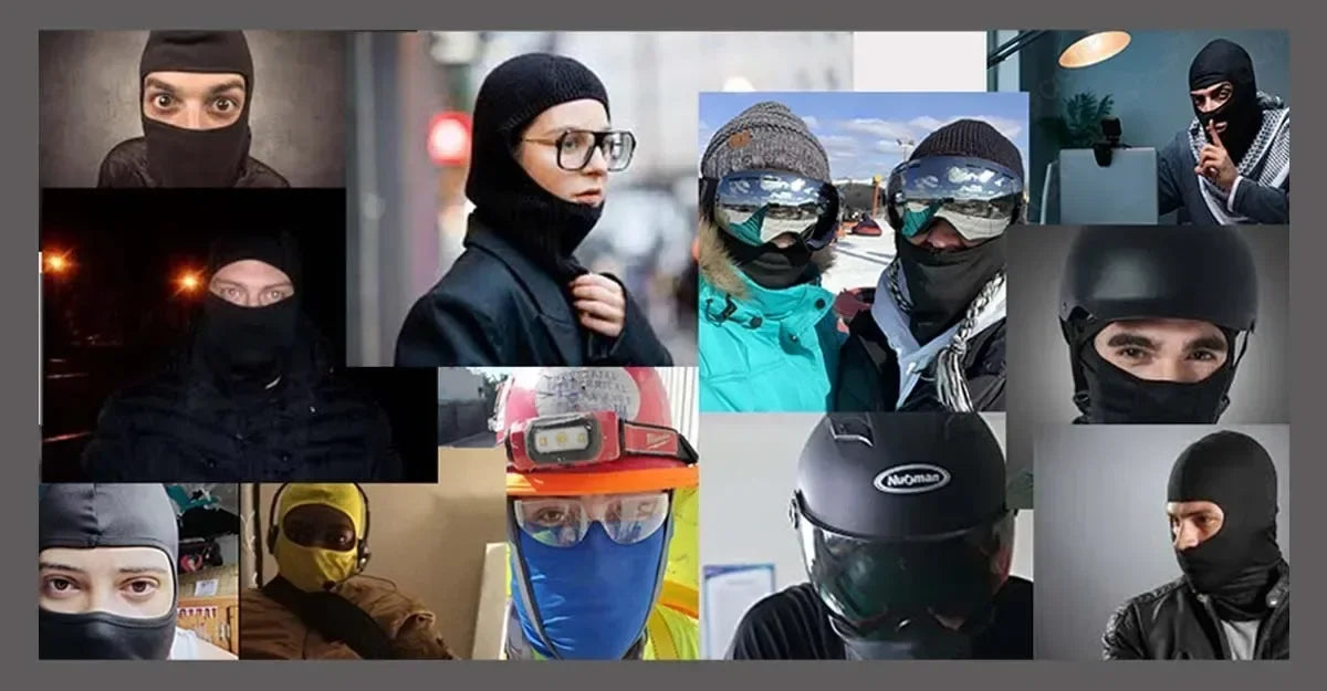1/2pcs Ski Mask for Men Full Face Mask Balaclava Black Ski Masks Covering Neck Gaiter