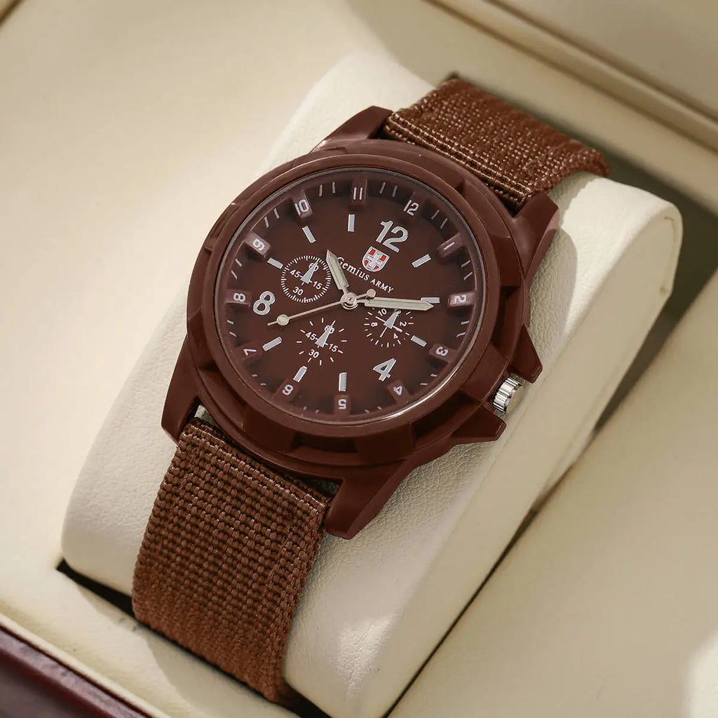 Men Military Watches Casual Nylon Band Mens Sport Quartz Watch Relogio Masculino Reloj Hombre（Without Box）
