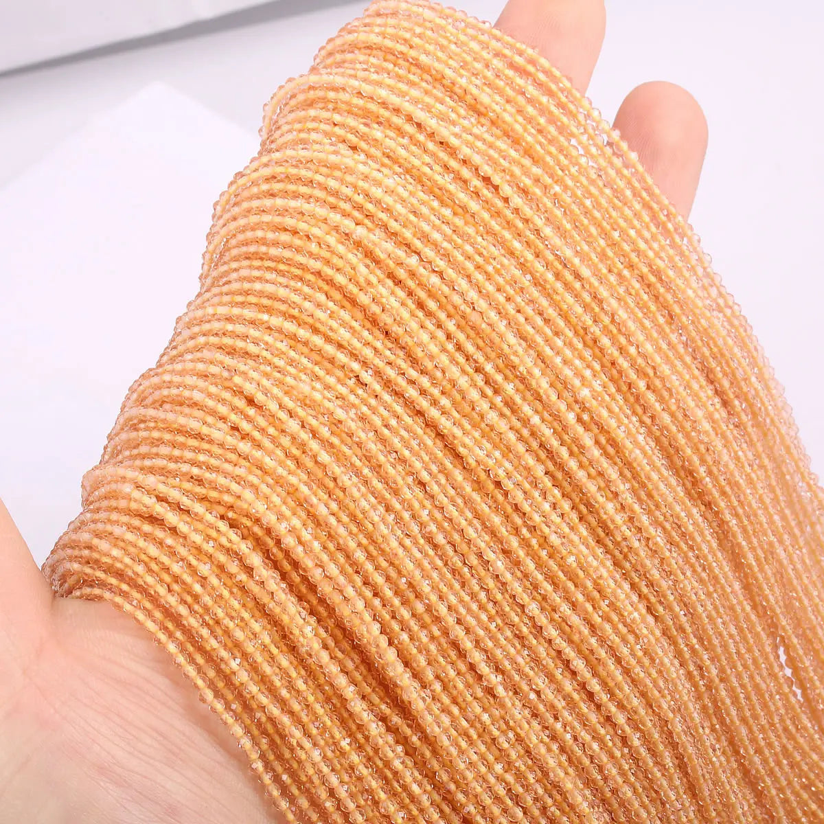 5 Strands 2mm 3mm Natural Stone Small Beads Hydro Round Faceted Crystal Spacer Glass Beads Bracelet DIY Jewelry Making Necklace