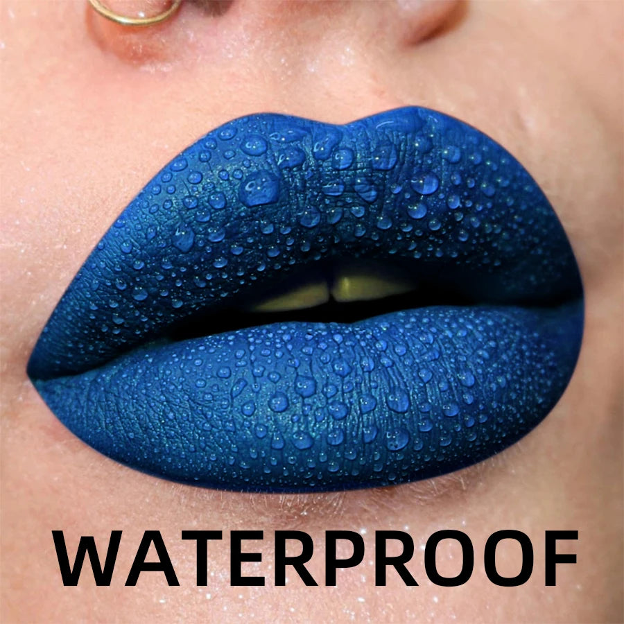 Matte Velvet Lip Gloss Waterproof Liquid Lipstick Nude Black Lips Tint Makeup Lip Glaze Cosmetics Red Lip Stain Beauty