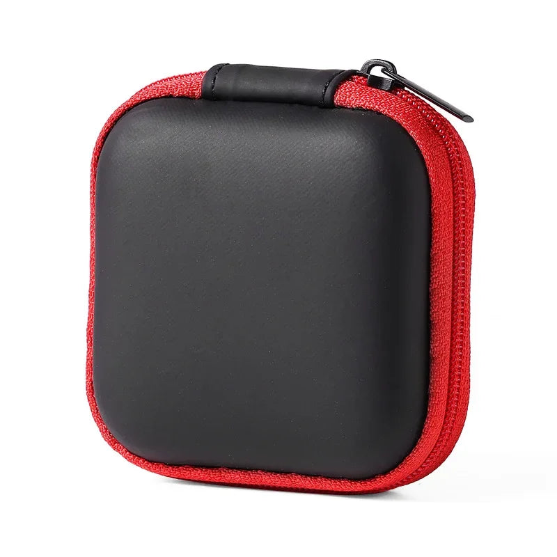 Portable Shockproof Headphone Case Earphone Bag Headset Storage Bag Hard Shell Earphone Accessories Memory Card USB Cable