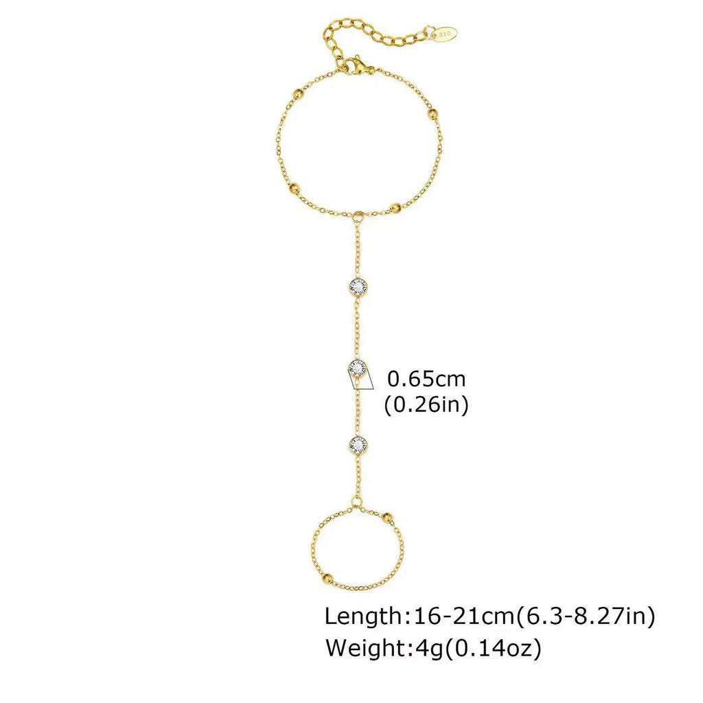 Stainless Steel Heart or Round Pendant Chain Bracelet jewelry