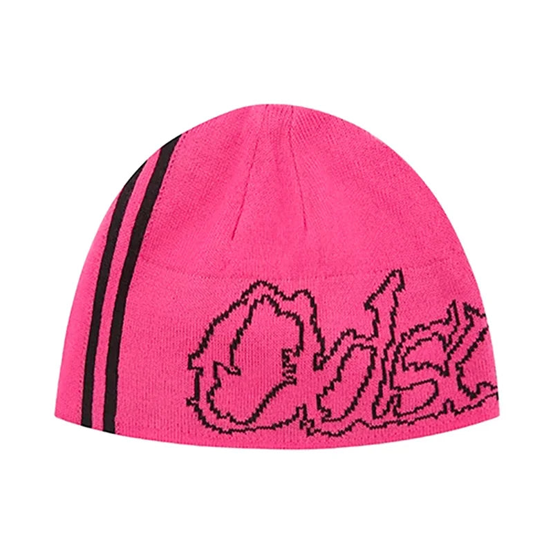 Women Beanie Hat Fashion Knit Letter Winter Jacquard Hip Hop Harajuku Graphic Y2k Streetwear Unisex Pullover Accessories