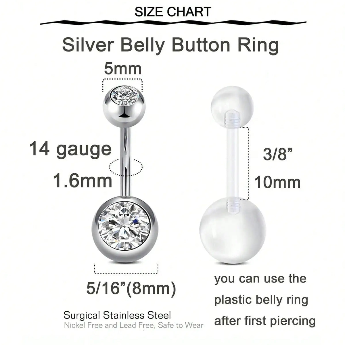Belly Button Piercing Kit Gun