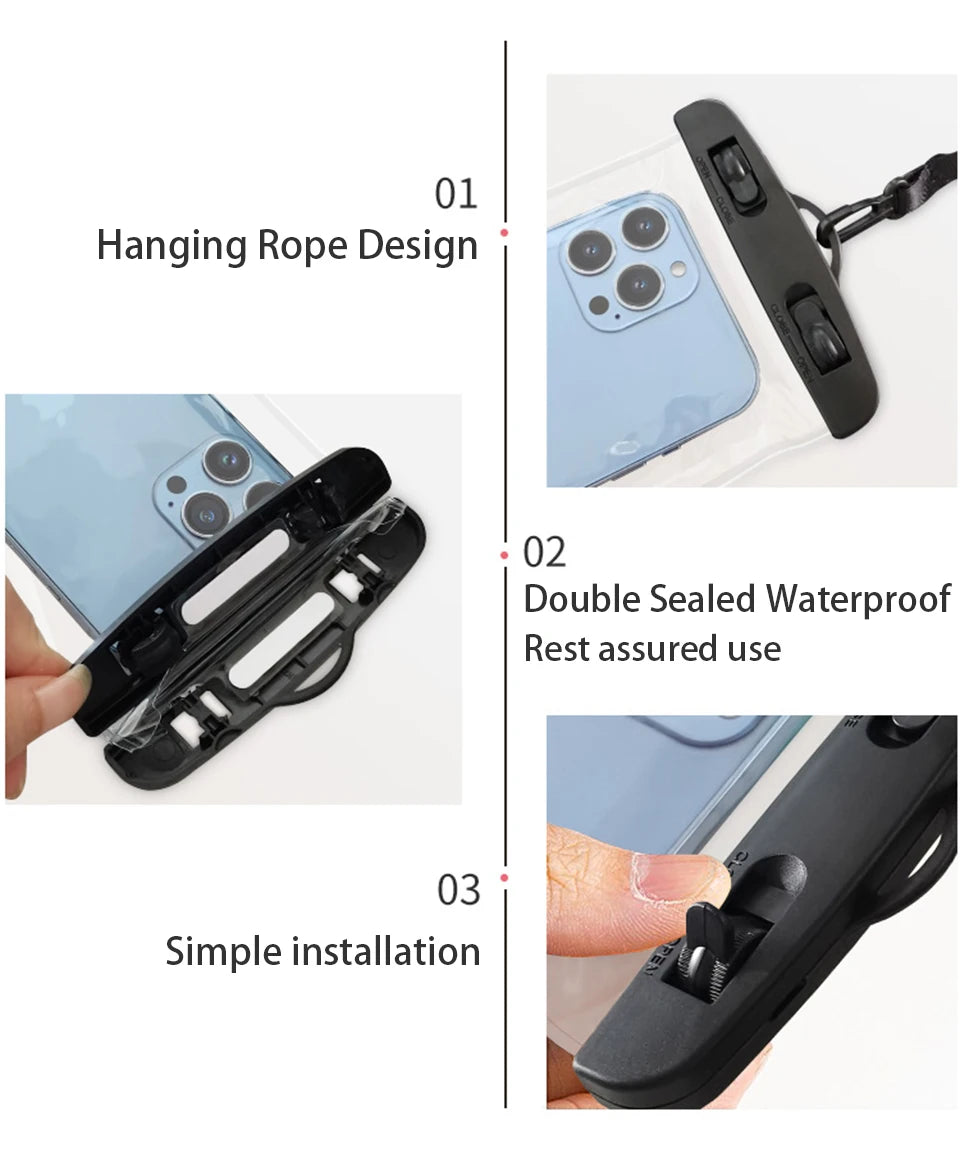 Waterproof Phone Case Swimming Water Proof Bag Universal Underwater Phone Protector Pouch Cover For iPhone 11 12 13 14 15 16 Pro