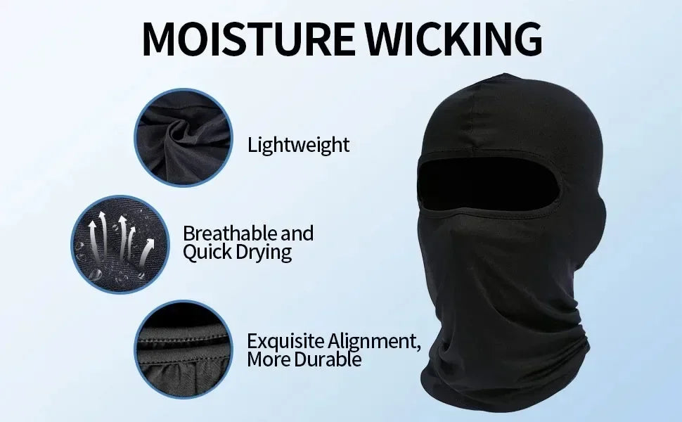 1/2pcs Ski Mask for Men Full Face Mask Balaclava Black Ski Masks Covering Neck Gaiter