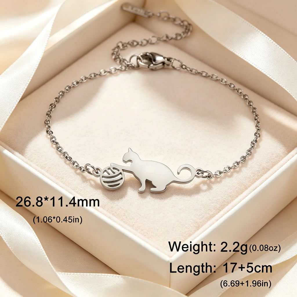 Cute Dachshund Dog Stainless Steel Bracelet for Women's Valentine's Day Commemorative Day Jewelry and Gift Wholesale