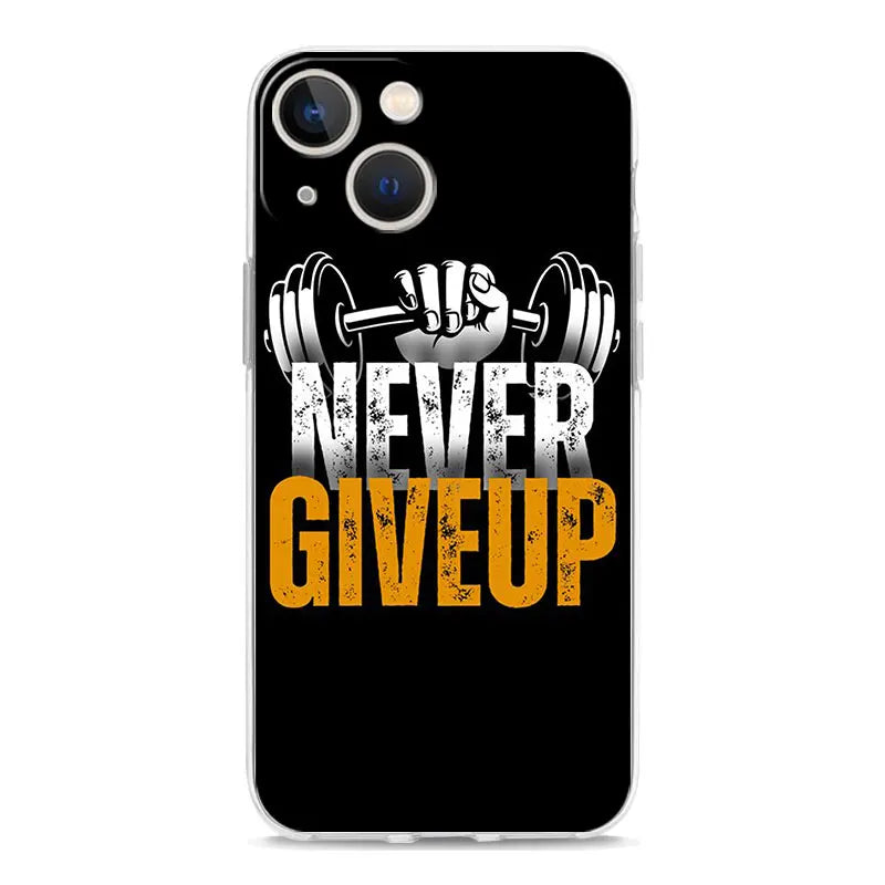 Gym Fitness Bodybuilding Phone Case For iPhone 11 Cases iPhone 15 12 13 14 16 Pro Max X XR XS 14 15 Plus 16Pro iPhone16 Cover