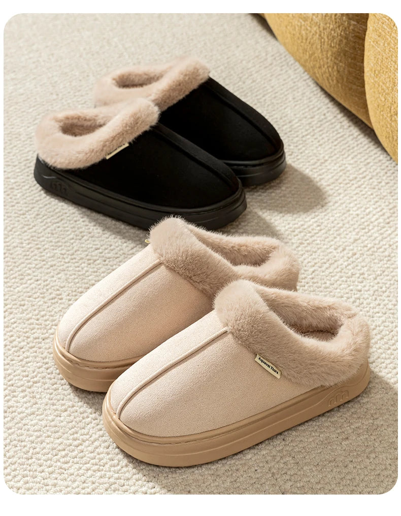 Fashion Women's Winter Slippers Indoor and Outdoor Warmth Anti-slip Comfort Thick Sole Casual Couple Home Shoes Snow Boots