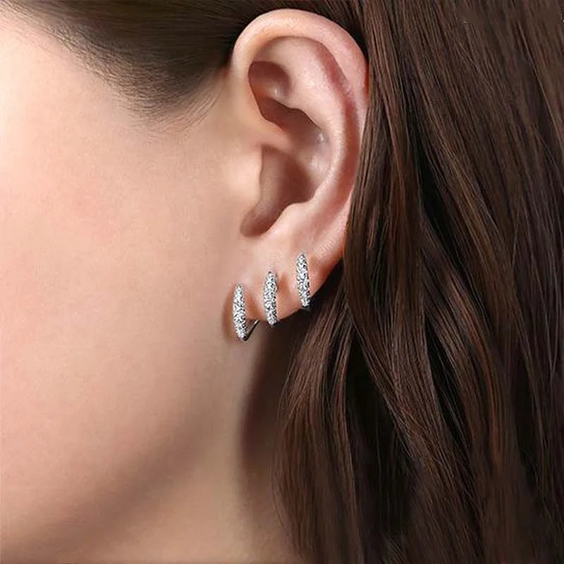 Fashion Silver Color Claws Stud Earrings For Women Exquisite Shiny CZ Zircon Temperament Earrings Wedding Jewelry 2026