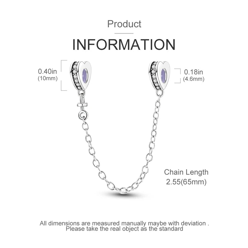 Silver Clasp 925 Sterling Silver CZ Pave Clip Charms Daisy Beads Stopper Safety Chain Fit Original Bangle Bracelet Jewelry Clips