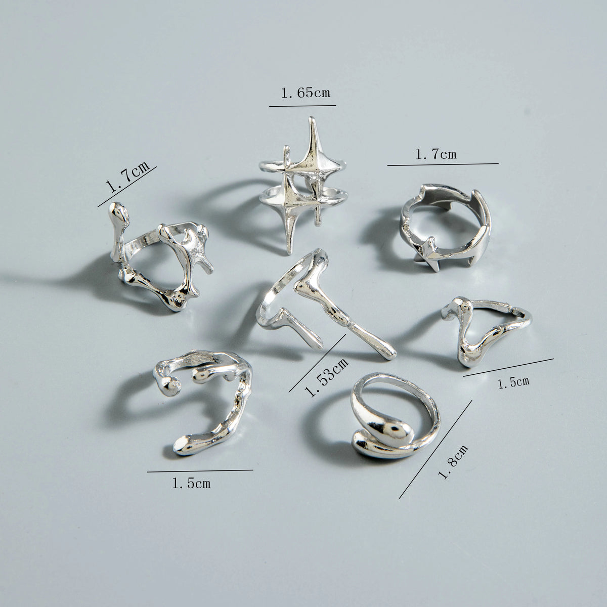 Docona Fashion Elegant Stacking Gold Colour Rings Geometric Design Ring Set Accessories Daily Festival Party Gifts 27910