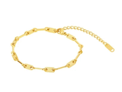 Stainless Steel Heart or Round Pendant Chain Bracelet jewelry
