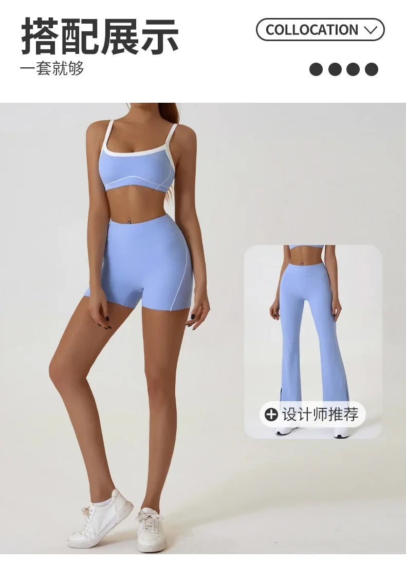 Yoga Sport Outfit For Woman Fitness Women's Two Pieces Short Pant Sets Suits Tracksuit Sportswear Woman Gym Yoga Workout Clothes
