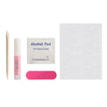5pcs Press On Nail Tool Set Include Cuticle Pushers Nail File Clean Pad Strong Glue Sticky Jelly Gel For Diy Nails