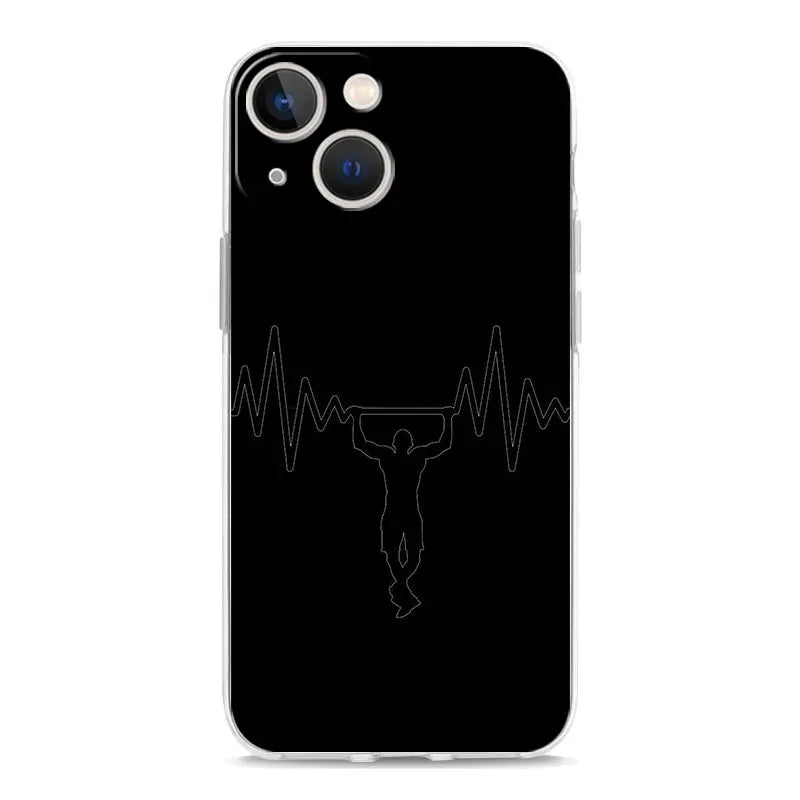 Gym Fitness Bodybuilding Phone Case For iPhone 11 Cases iPhone 15 12 13 14 16 Pro Max X XR XS 14 15 Plus 16Pro iPhone16 Cover