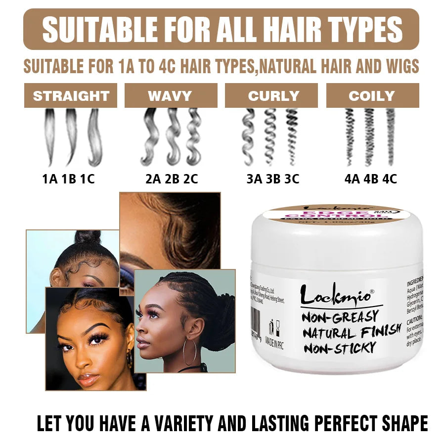 Baby Bangs Styling Gel Hair Pomade Edge Control Wax for Wig Women 24 HRS