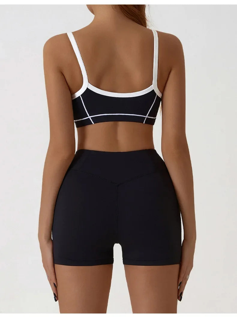 Yoga Sport Outfit For Woman Fitness Women's Two Pieces Short Pant Sets Suits Tracksuit Sportswear Woman Gym Yoga Workout Clothes