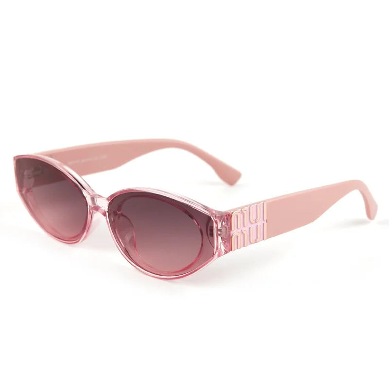 Glamour Fashion Women Sunglasses Luxury Oval Designer Men Glasses Trend Classic Brand Unisex Shades UV400