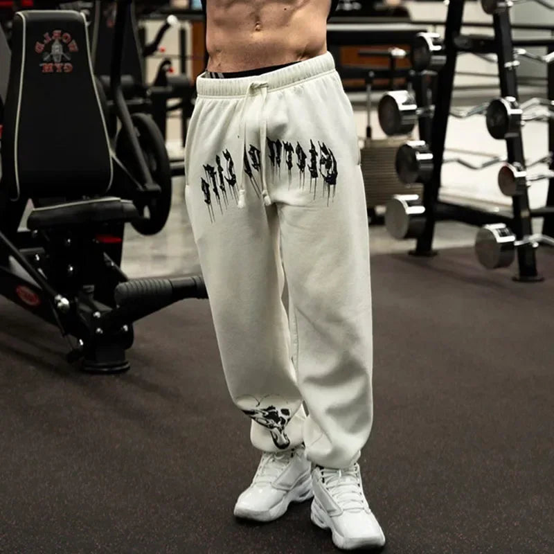 2025 European and American Men's New Year Wear Sports Pants Casual Sports Training Pants Men's Gym Pants