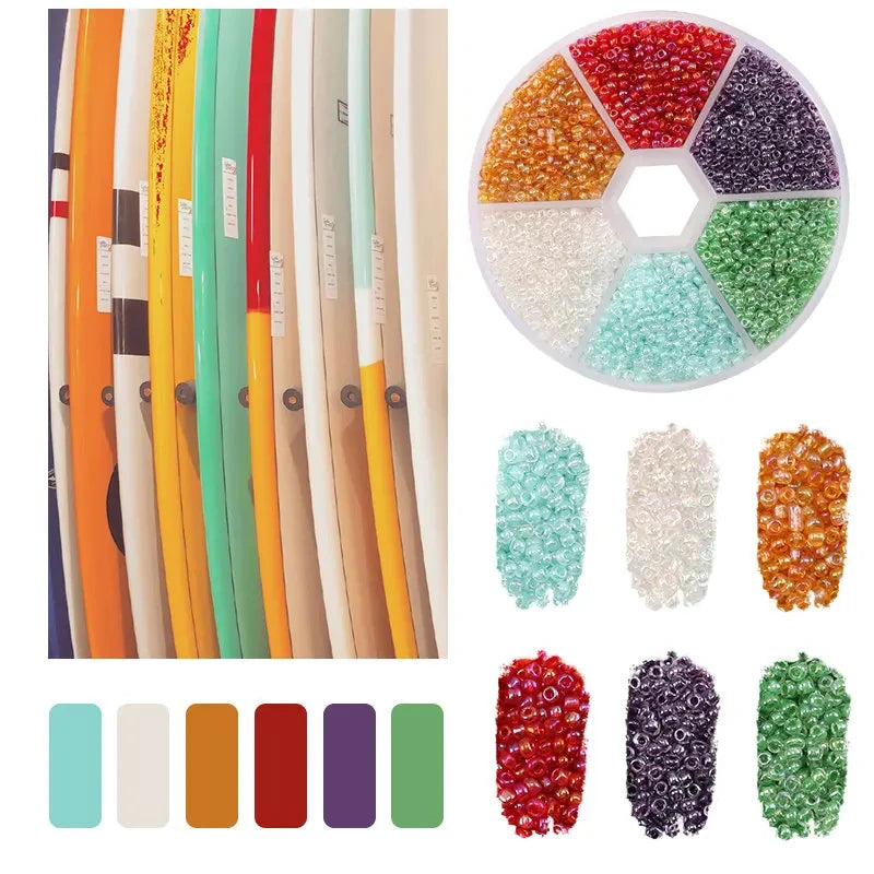 2mm Glass Seed Beads Kit Bracelet Making Kit Small Beads Assortment Colors Craft Loose Beads for Jewelry Making DIY Art Crafts