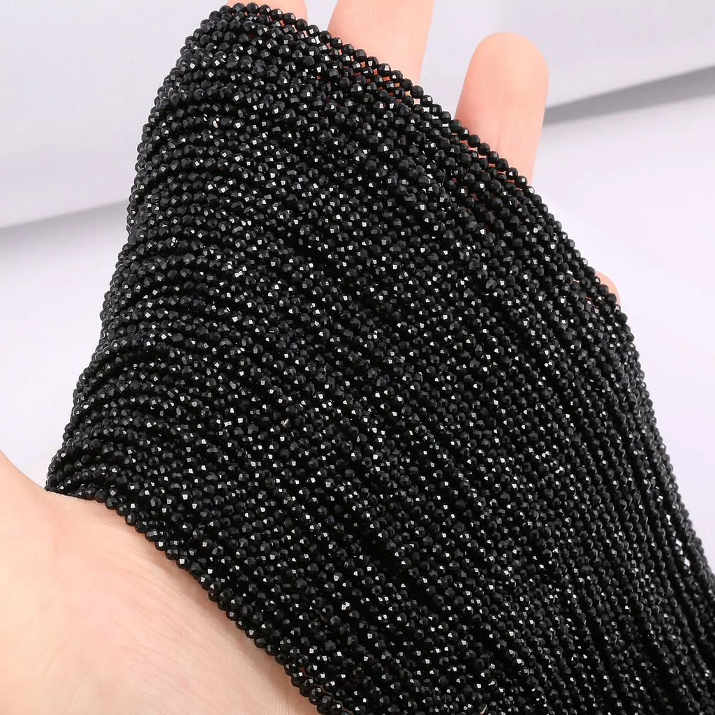 5 Strands 2mm 3mm Natural Stone Small Beads Hydro Round Faceted Crystal Spacer Glass Beads Bracelet DIY Jewelry Making Necklace