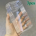3PCS Ultra Thin Clear Phone Case For iPhone 11 12 13 14 15 16 17 Air 18 ProMax Plus 7 8 X Xr Xs 16E 17E Silicone Soft Back Cover