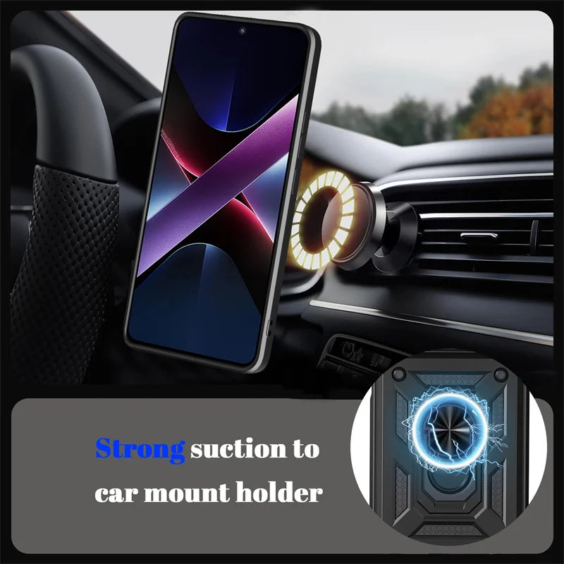 Kickstand Armor Phone Case For Nothing Phone 3a Lite Cover Lens Protection With Ring Magnetic Holder Coque Fundas