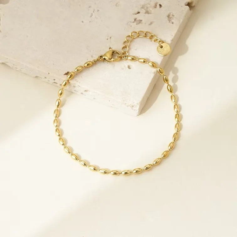 Stainless Steel Heart or Round Pendant Chain Bracelet jewelry