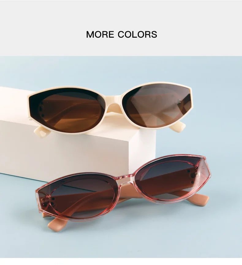 Glamour Fashion Women Sunglasses Luxury Oval Designer Men Glasses Trend Classic Brand Unisex Shades UV400