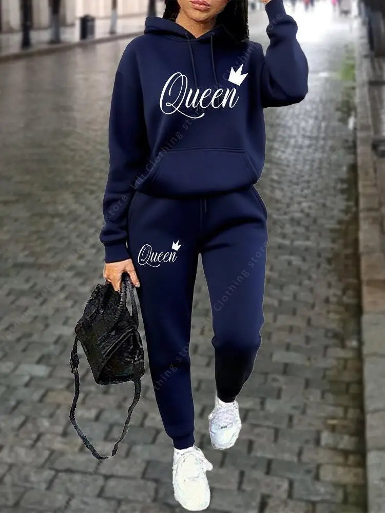 TrackSuit Women Clothing Autumn Winter Hoodies Pants Fashion High Quality Aesthetic Luxury Brand Streetwear Pants Sets for Women